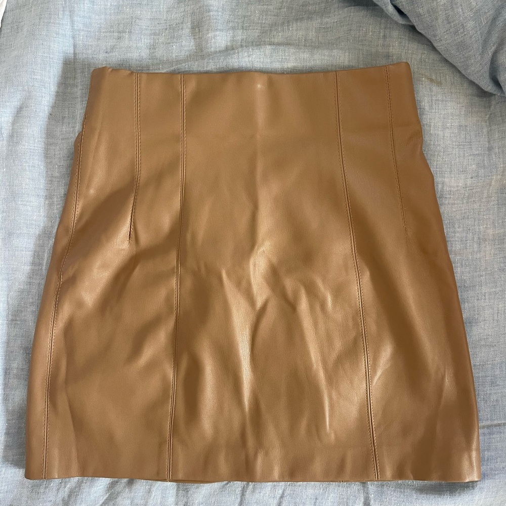 Tan Mini Skirt